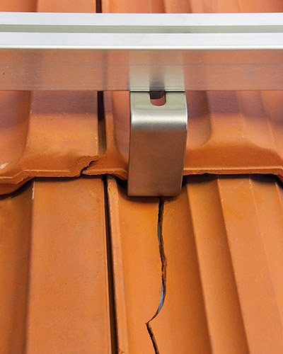 Ziegelbruch Dachhaken Solarmodul